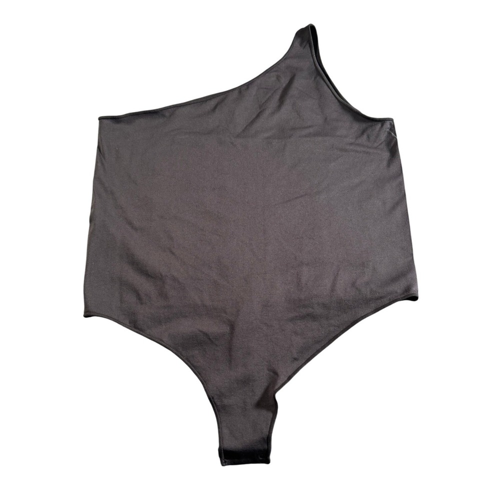 SKIMS Fits Everybody One Shoulder Thong Bodysuit Black SZ‎ 4X 5X